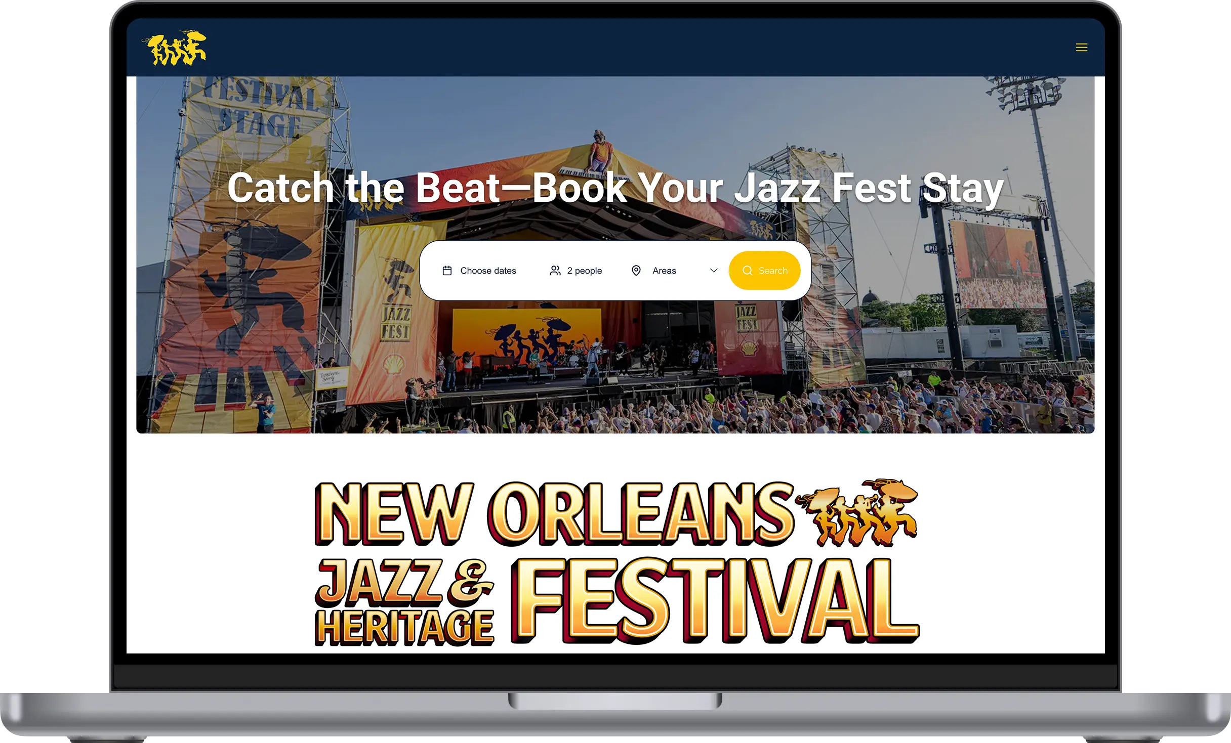 Jazz Fest ITA Event Microsite Mockup